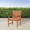 Siriana Reddish Brown Tropical Wood Patio Armchair