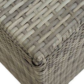 Patio Storage Box Poly Rattan 78.7"x19.6"x23.6" Gray