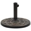 Parasol Base Round Polyresin 24.3 lb Bronze