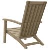 Patio Adirondack Chair Light Brown Polypropylene