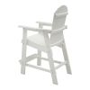 HIPS Bar Chair with Armrest,Patio Bar Chair Set of 2, White