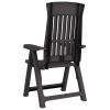 Patio Reclining Chairs 2 pcs Anthracite PP