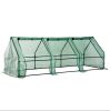 Portable Tunnel Greenhouse Outdoor Garden Mini Hot House with Zipper Doors & Water/UV Cover 9' L x 3' W x 3' H