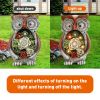 [only for pickup with a prepaid label]Garden Statue Owl Figurines,Solar Powered Resin Animal Sculpture with 5 Led Lights for Patio,Lawn, Garden Decor