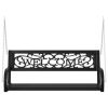 Patio Swing Bench 49.2" Steel and Plastic Black