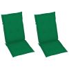 Patio Reclining Chairs 2 pcs with Cushions Solid Acacia Wood