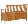 Patio Storage Bench 47.2" Solid Acacia Wood