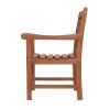 Siriana Reddish Brown Tropical Wood Patio Armchair