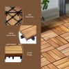 27 Pieces Acacia Wood Interlocking Patio Deck Tile