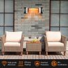 1500W Wall-Mounted Electric Heater Patio Infrared Heater with Remote Control