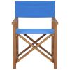 Director's Chair Solid Teak Wood Blue