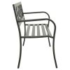 Patio Bench 49.2" Steel Gray