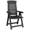 Patio Reclining Chairs 2 pcs Anthracite PP