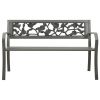 Patio Bench 49.2" Steel Gray