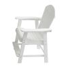 HIPS Bar Chair with Armrest,Patio Bar Chair Set of 2, White