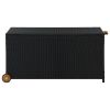 Patio Storage Box Black 47.2"x25.6"x24" Poly Rattan