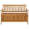 Patio Storage Bench 47.2" Solid Acacia Wood