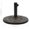 Parasol Base Round Polyresin 24.3 lb Bronze