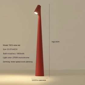 Creative High Leg Multifunctional Living Room Portable Charging Decorative Table Lamp (Option: 1800 MA-Large Red)