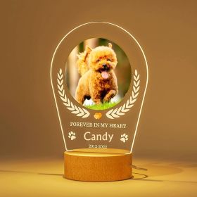 Dog Commemorative Photo Frame Night Light (Option: 1 Style)