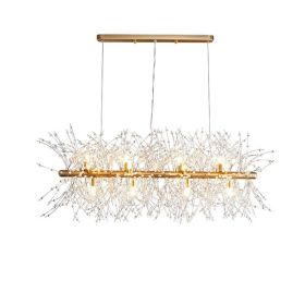 Simple Modern Firefly Crystal Lamp (Option: 12head golden tricolor dimmin)