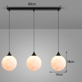 Moon Lamp Nordic Light Luxury Dining Room Table Bar Restaurant (Option: Black-Three color light)