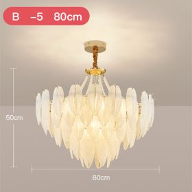 French Cream Wind Pendant Light Luxury (Option: B-80cm five layer)