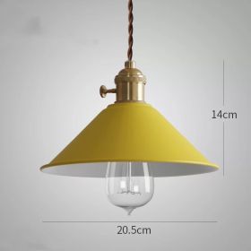 Nordic Macaron Twist Switch Dining Room Copper Chandelier (Option: Yellow-Edison bulb)