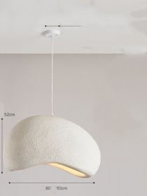 Cloud Chandelier With Micro Cement Cream French Bar Island Restaurant (Option: White-Diameter 80cm)