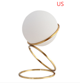 Modern Bedroom Bedside Ball Table Lamp (Option: Gold US-Small-Button Switch)