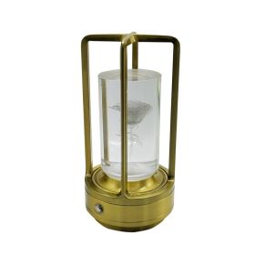 USB Charging Retro Camping Light Luxury And Minimalist Decorative Lights (Option: Gold-Tricolor dimming-USB)