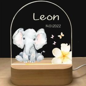 Acrylic Plug-in Bedside Lamp For Children's Creativity (Option: 8 Style-Three colors-USB)