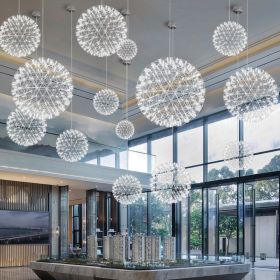 Spark Ball Restaurant Full Sky Star Chandelier (Option: Chromium warm light-40cm 42pcs lamp beads)