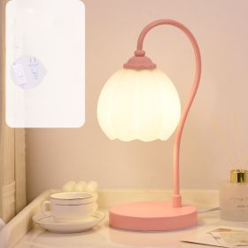 Flower Table Lamp Reading Bedroom Ambience Light (Option: Pink Three Colors-220V US)