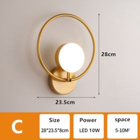 Home Living Room Background Wall Lamp (Option: Style C-White light)