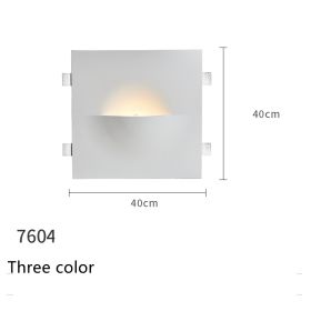 Minimalist Recessed Living Room Wall Sconce Plaster Without Frame (Option: White C Three color)