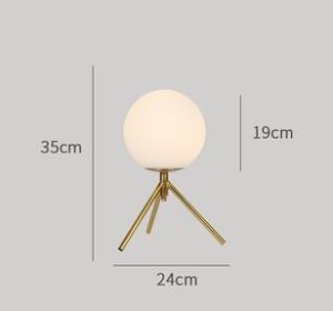 Intrinsic Color Of Copper Bedroom Bedside Creative Simple Table Lamp (Option: Without Light Source E27-Type D-EU)