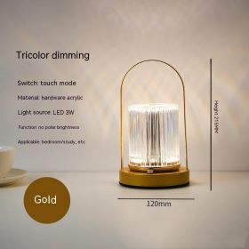 Metal Table Lamp Outdoor Camping Portable (Option: C Gold-USB)