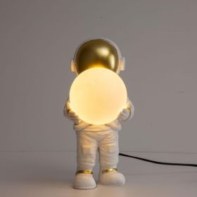 Astronaut Creative Bedroom Bedside Spaceman Lamps (Option: Light Changing-White Glass Insert)