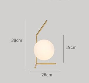 Intrinsic Color Of Copper Bedroom Bedside Creative Simple Table Lamp (Option: Without Light Source E27-Type B-EU)