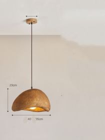 Cloud Chandelier With Micro Cement Cream French Bar Island Restaurant (Option: Wood-Diameter 40cm)