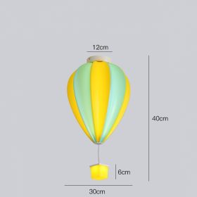 Creative Ceiling Lamp Of Cartoon Children's Room (Option: Blue yellow-Infinite dimming)