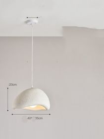 Cloud Chandelier With Micro Cement Cream French Bar Island Restaurant (Option: White-Diameter 40cm)