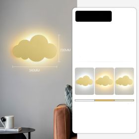 Nordic Designer Wall Lamp Modern Simple Creative Personality Art (Option: Gold-Trichromatic dimming W)