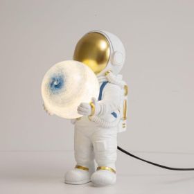 Astronaut Creative Bedroom Bedside Spaceman Lamps (Option: Light Changing-Blue Planet Plug)