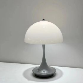 Nordic Retro Bedroom Bedside Lamp Rechargeable Decorative Study Table Lamp (Option: Gray)