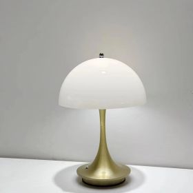 Nordic Retro Bedroom Bedside Lamp Rechargeable Decorative Study Table Lamp (Option: Gray Gold)