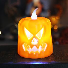 Electric Candle Lamp Decoration Portable (Option: Ghost Face Candle Pumpkin)