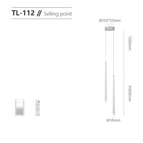 Modern Simple Living Room Sofa Background Wall Line Light (Option: Frosted white-Little love control-120CM)