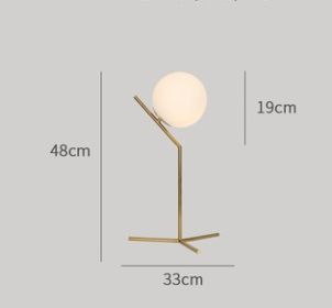 Intrinsic Color Of Copper Bedroom Bedside Creative Simple Table Lamp (Option: Without Light Source E27-Type C-EU)